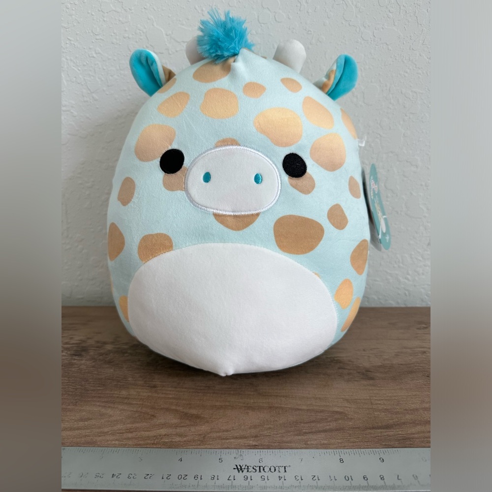 Kellytoy ZELIA The Aqua Giraffe Gold Spots 11” RARE